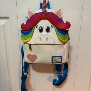 Loungefly Disney White and Rainbow Unicorn Backpack